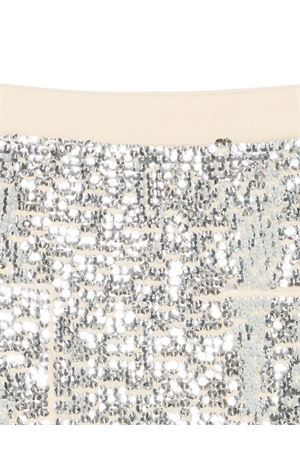gonna in tessuto argento N°21 KIDS | N2106RN04570N720